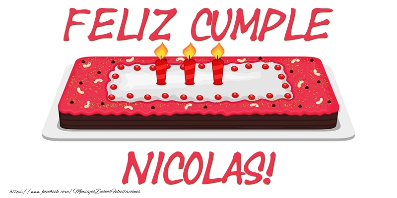 Felicitaciones de cumpleaños - Tartas | Feliz Cumple Nicolas!