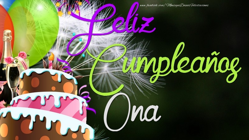 Felicitaciones de cumpleaños - Feliz Cumpleaños, Ona