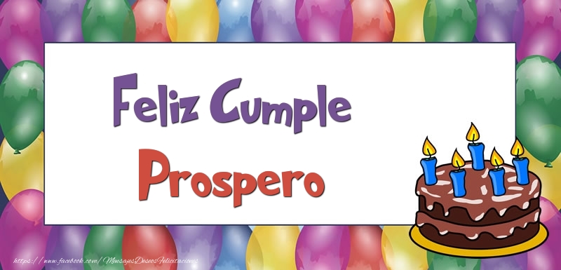 Felicitaciones de cumpleaños - Globos & Tartas | Feliz Cumple Prospero