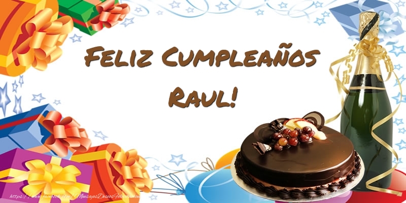 Felicitaciones de cumpleaños - Champán & Tartas | Feliz Cumpleaños Raul!