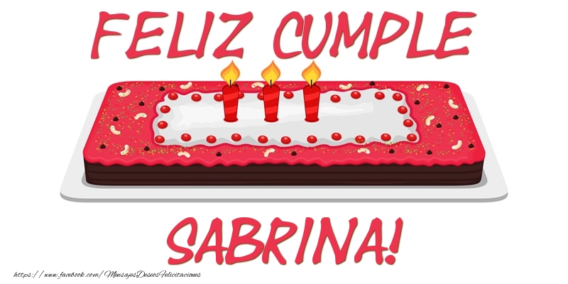 Felicitaciones de cumpleaños - Feliz Cumple Sabrina!