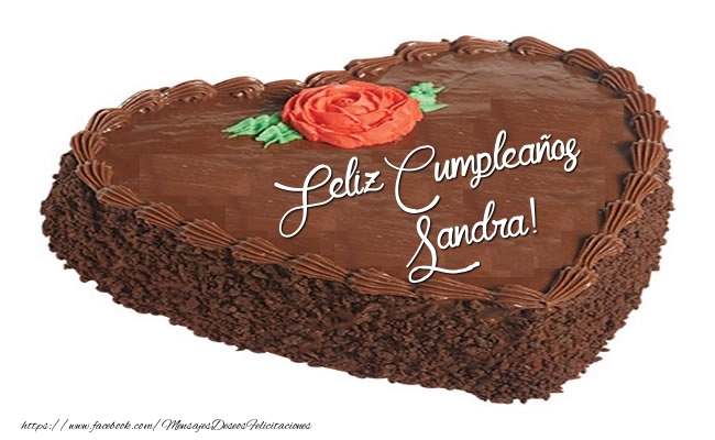 Felicitaciones de cumpleaños - Tarta Feliz Cumpleaños Sandra!
