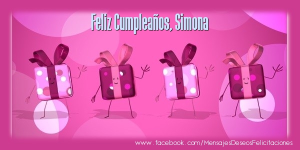 Felicitaciones de cumpleaños - Regalo | ¡Feliz cumpleaños, Simona!