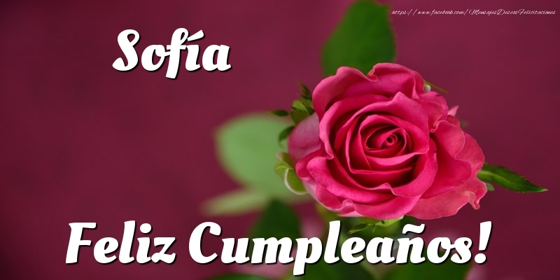 Felicitaciones de cumpleaños - Sofía Feliz Cumpleaños!