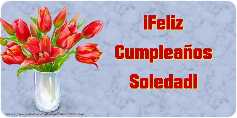 Felicitaciones de cumpleaños - ¡Feliz Cumpleaños Soledad