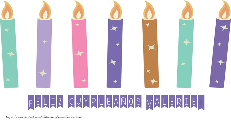 Felicitaciones de cumpleaños - Vela | Feliz cumpleaños Valerie!
