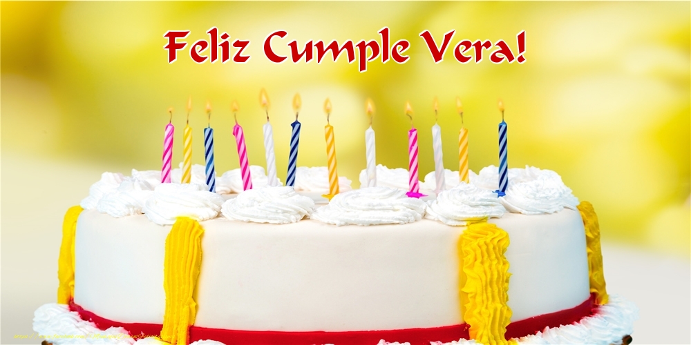 Felicitaciones de cumpleaños - Tartas | Feliz Cumple Vera!