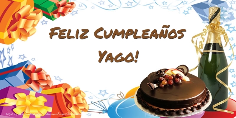 Felicitaciones de cumpleaños - Champán & Tartas | Feliz Cumpleaños Yago!