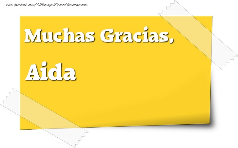 Felicitaciones de gracias - Mensajes | Muchas Gracias, Aida