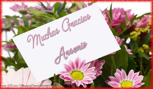 Felicitaciones de gracias - Flores | Muchas Gracias Arsemio