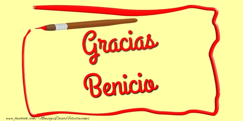Felicitaciones de gracias - Mensajes | Gracias Benicio
