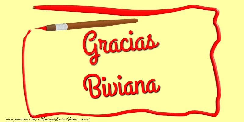 Felicitaciones de gracias - Gracias Biviana