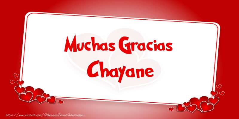 Felicitaciones de gracias - Muchas Gracias Chayane