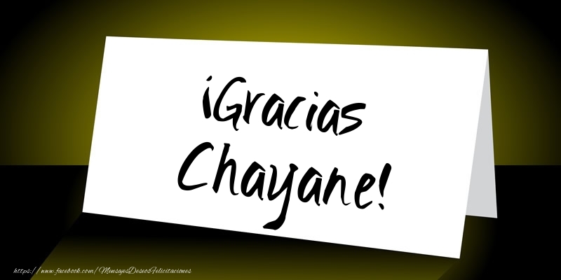 Felicitaciones de gracias - ¡Gracias Chayane!