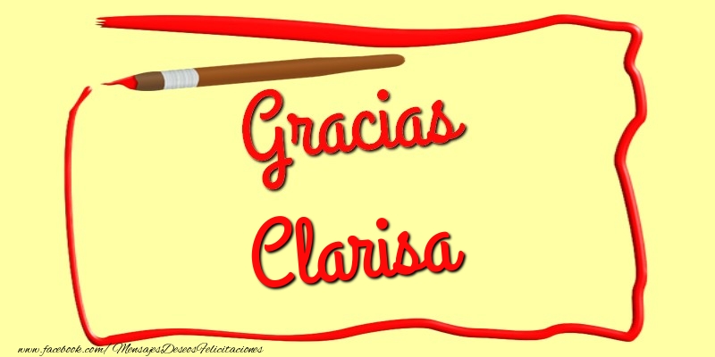 Felicitaciones de gracias - Mensajes | Gracias Clarisa