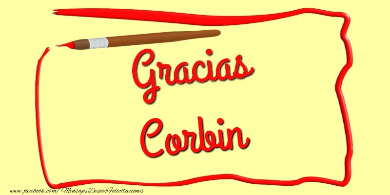 Felicitaciones de gracias - Gracias Corbin