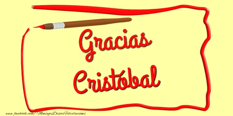 Felicitaciones de gracias - Mensajes | Gracias Cristóbal