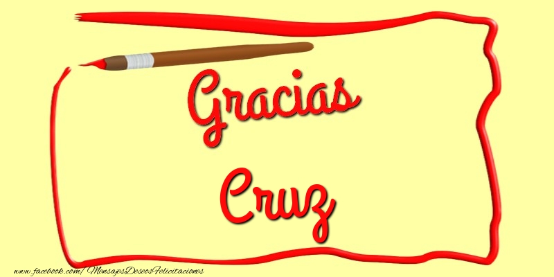 Felicitaciones de gracias - Gracias Cruz