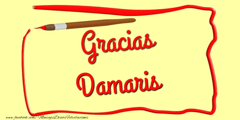 Felicitaciones de gracias - Mensajes | Gracias Damaris