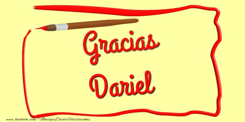 Felicitaciones de gracias - Mensajes | Gracias Dariel