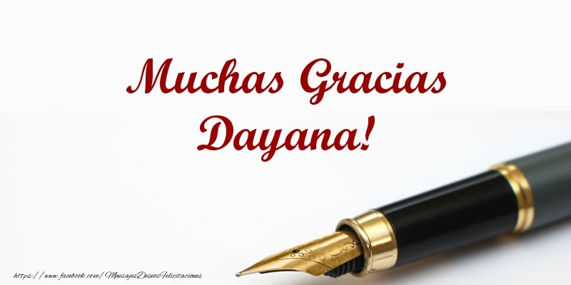 Felicitaciones de gracias - Muchas Gracias Dayana!