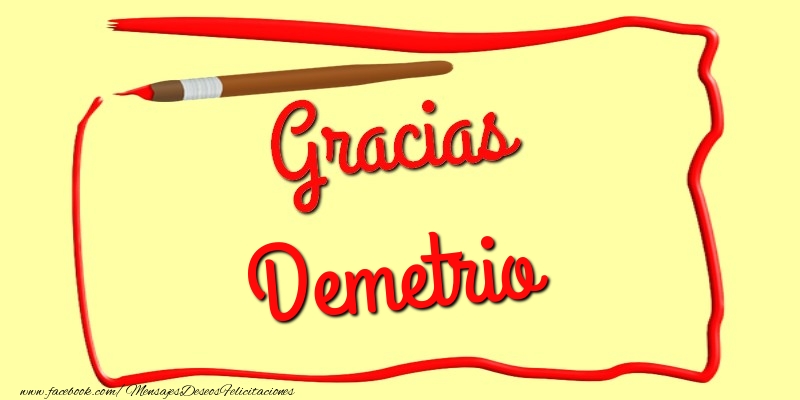 Felicitaciones de gracias - Mensajes | Gracias Demetrio