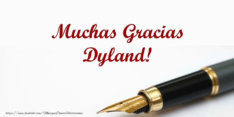 Felicitaciones de gracias - Muchas Gracias Dyland!