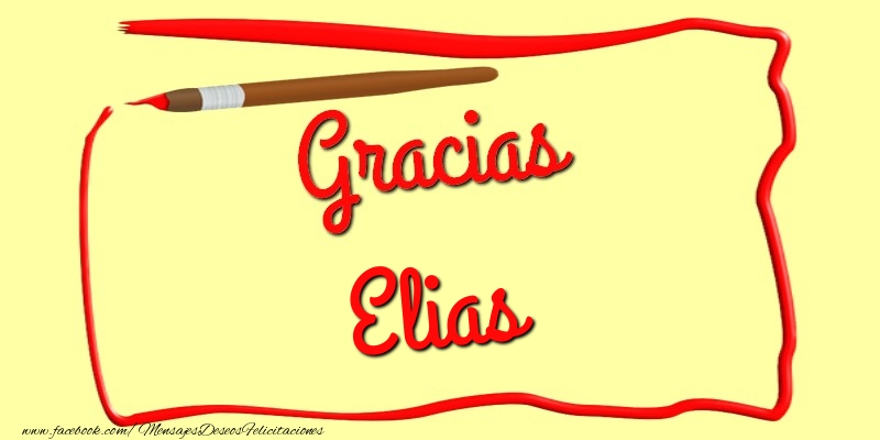 Felicitaciones de gracias - Gracias Elias