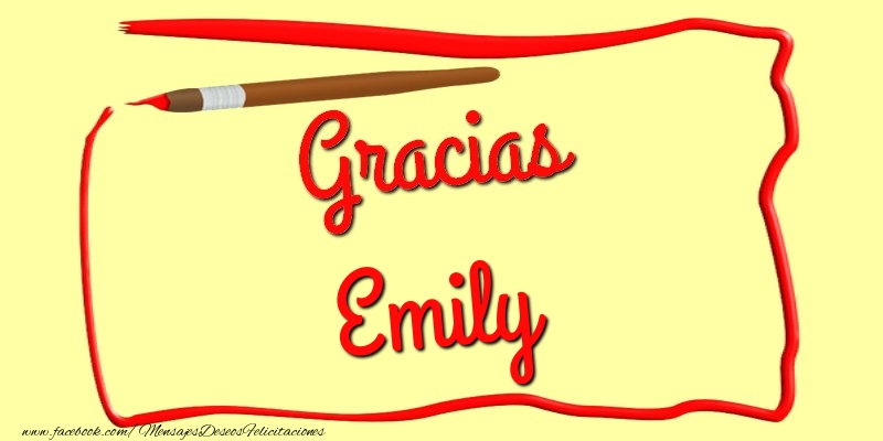 Felicitaciones de gracias - Gracias Emily
