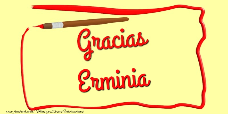 Felicitaciones de gracias - Gracias Erminia