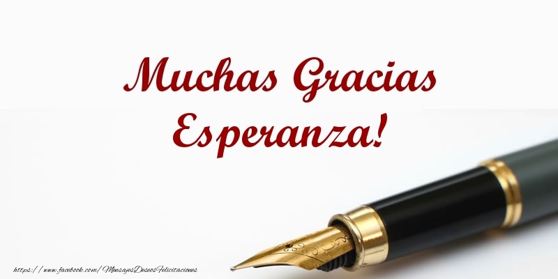 Felicitaciones de gracias - Mensajes | Muchas Gracias Esperanza!