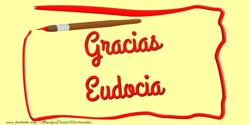 Felicitaciones de gracias - Gracias Eudocia