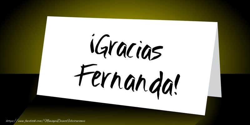 Felicitaciones de gracias - ¡Gracias Fernanda!