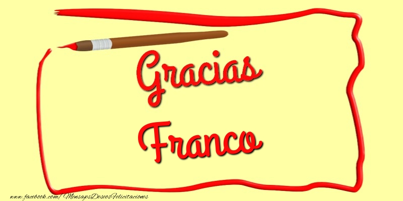 Felicitaciones de gracias - Mensajes | Gracias Franco