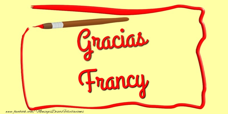 Felicitaciones de gracias - Mensajes | Gracias Francy