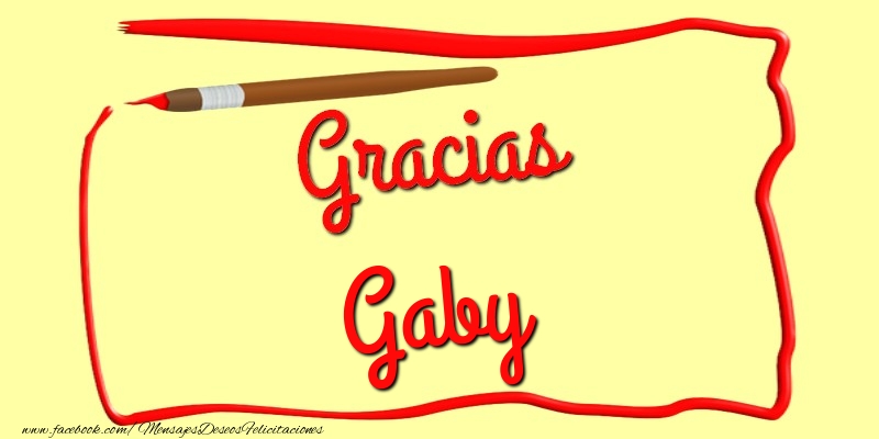 Felicitaciones de gracias - Gracias Gaby