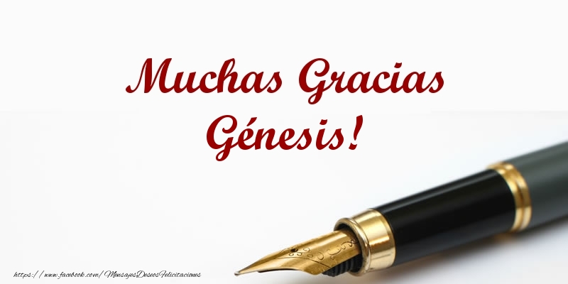 Felicitaciones de gracias - Mensajes | Muchas Gracias Génesis!