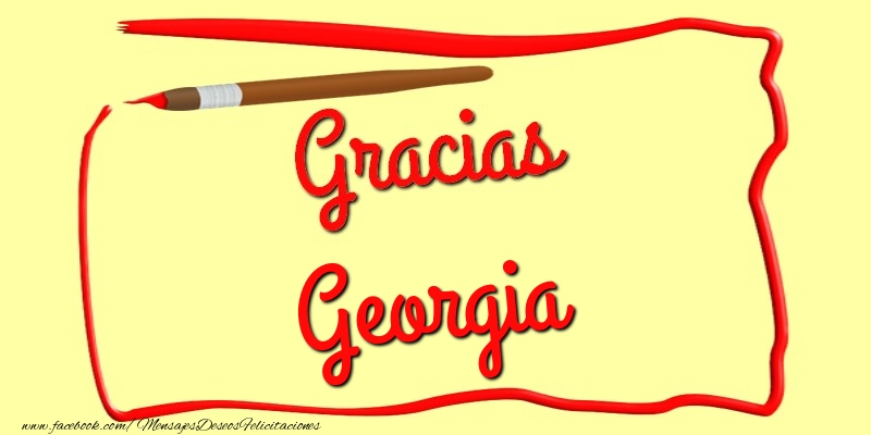 Felicitaciones de gracias - Gracias Georgia