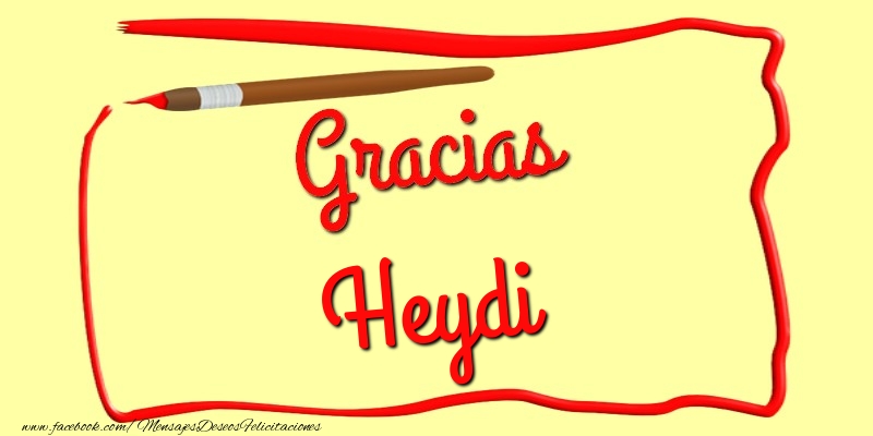 Felicitaciones de gracias - Mensajes | Gracias Heydi