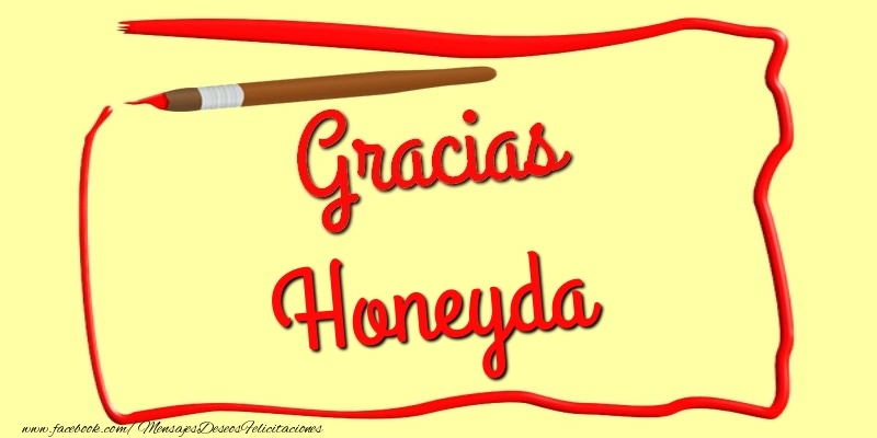 Felicitaciones de gracias - Gracias Honeyda