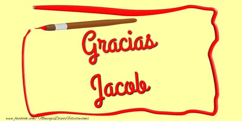 Felicitaciones de gracias - Gracias Jacob