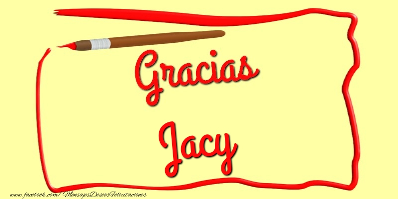 Felicitaciones de gracias - Gracias Jacy