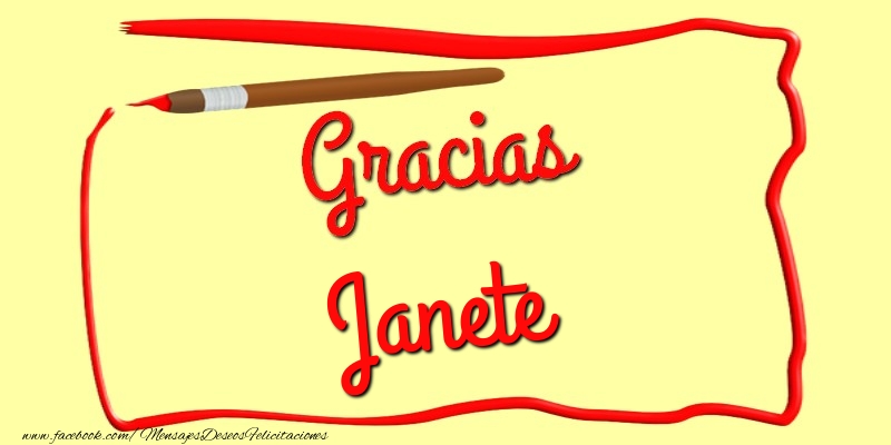 Felicitaciones de gracias - Gracias Janete