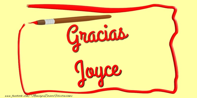 Felicitaciones de gracias - Gracias Joyce