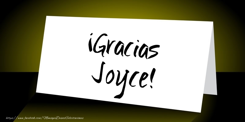 Felicitaciones de gracias - Mensajes | ¡Gracias Joyce!