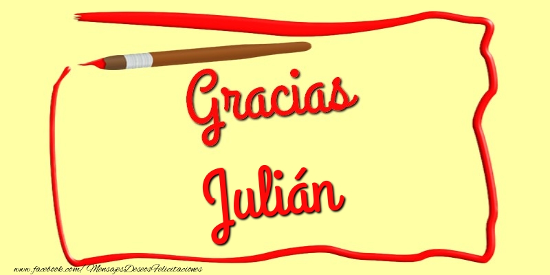 Felicitaciones de gracias - Mensajes | Gracias Julián