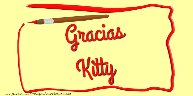 Felicitaciones de gracias - Mensajes | Gracias Kitty