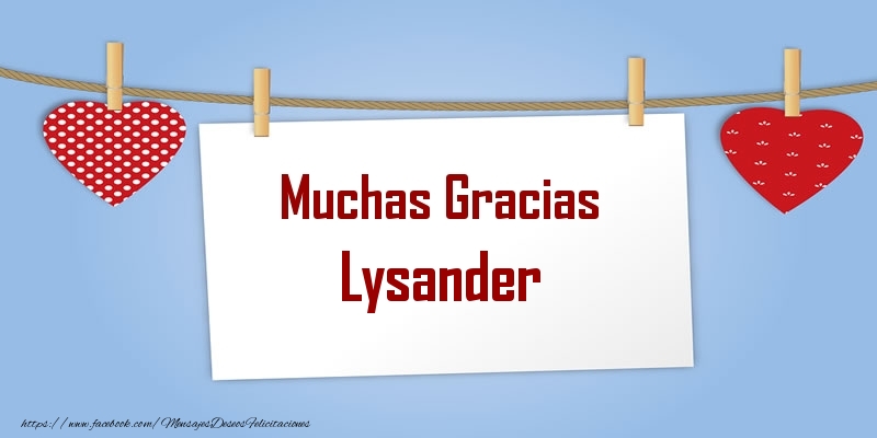Felicitaciones de gracias - Muchas Gracias Lysander