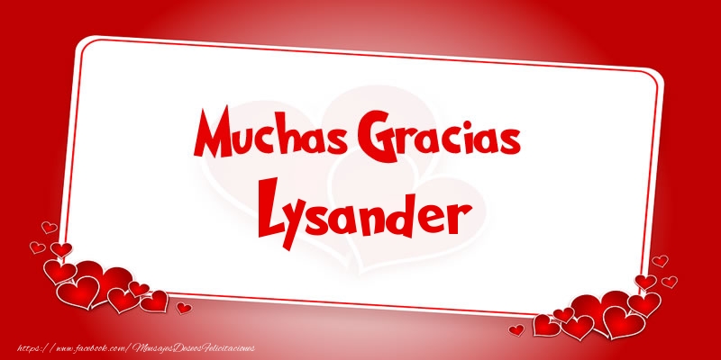 Felicitaciones de gracias - Muchas Gracias Lysander