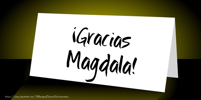 Felicitaciones de gracias - ¡Gracias Magdala!